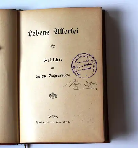 Lebens Allerlei, Buch um 1900 