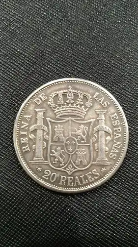 Spanien, 20 Reales 1851 silber