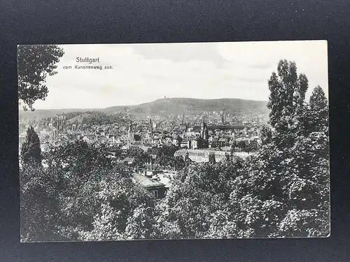 Ansichtskarte - Stuttgart - vom Kanonenweg aus