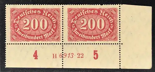 Dt. Reich Michel Nummer 220 HAN 6913-22 postfrisch