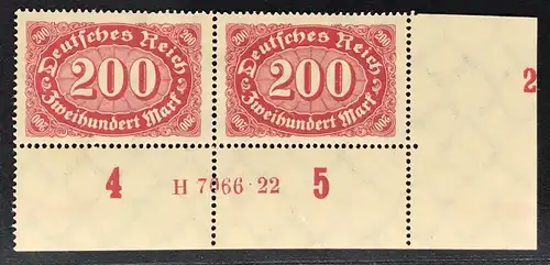 Dt. Reich Michel Nummer 248a HAN 7066-22 postfrisch