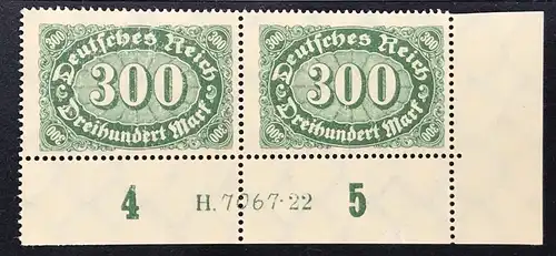 Dt. Reich Michel Nummer 249 HAN 7067-22 postfrisch