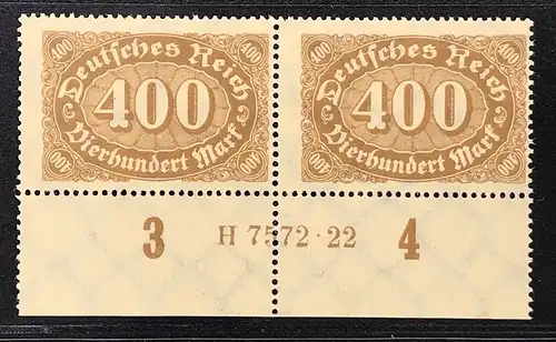 Dt. Reich Michel Nummer 250 HAN 7572-22 postfrisch