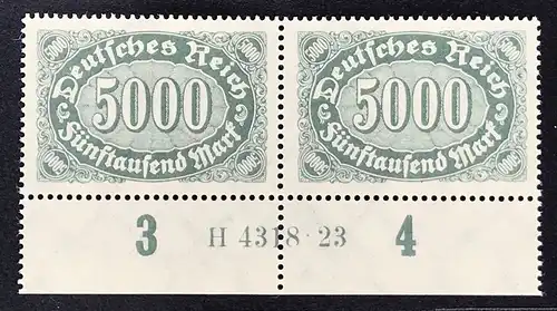 Dt. Reich Michel Nummer 256a HAN 4318-23 postfrisch