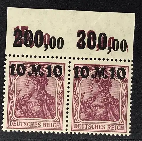 Dt. Reich Michel Nummer 157 II POR postfrisch Paar