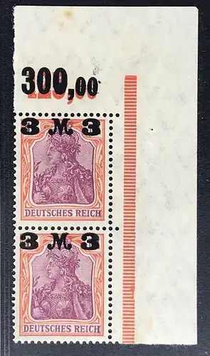 Deutsches Reich Michel Nummer 155 Ia POR senkrechtes Paar postfrisch
