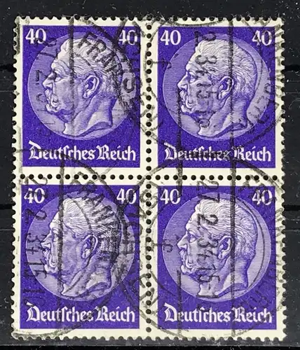 Deutsches Reich Michel Nr. 472 4er Block gestempelt Frankenberg