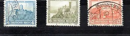 Deutsches Reich Michel Nr. 474-476 gestempelt