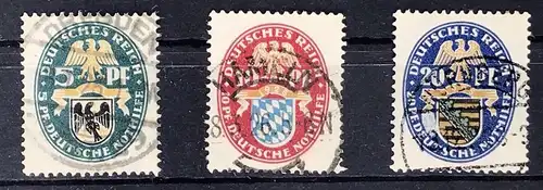 Deutsches Reich Michel Nr. 375-377 gestempelt