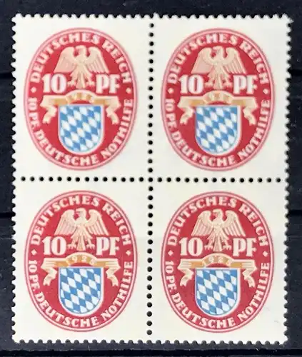 Deutsches Reich Michel Nr. 376 Postfrisch 4er Block