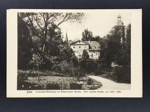 Ansichtskarte - Jena Verwalter Wohnhaus Botanischer Garten