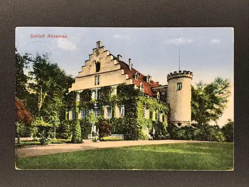 Ansichtskarte - Schloss Rosenau - Rödental 1940 gelaufen Coburg