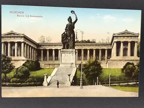 Ansichtskarte - München Bavaria mit Ruhmeshalle