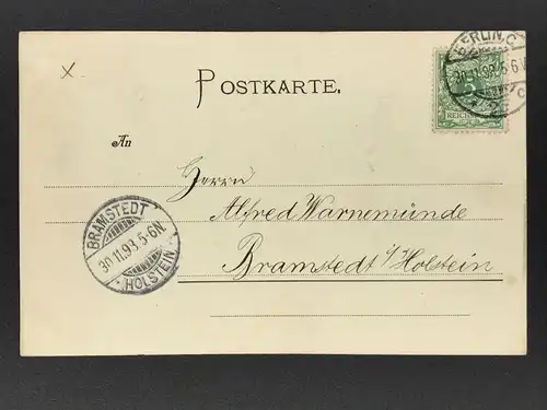 Ansichtskarte - Gruss aus Berlin - Reichtagsgebäude 1898