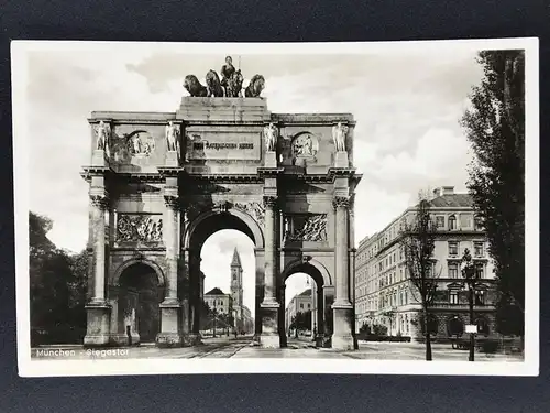 Ansichtskarte München - Siegestor 1937