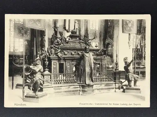 Ansichtskarte München - Frauenkirche Grabdenkmal Kaiser Ludwig