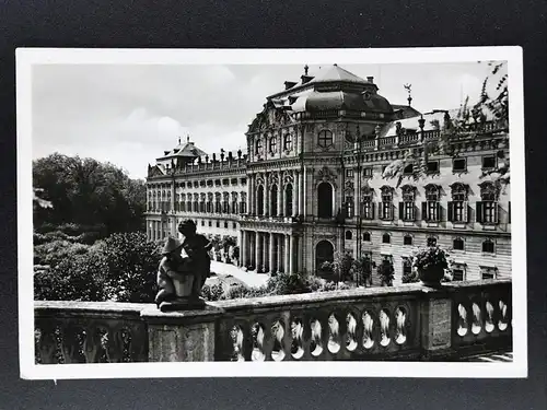 Echtfoto Ansichtskarte Würzburg - Hofgarten