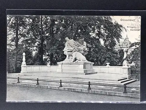 Ansichtskarte Düsseldorf - Krieger Denkmal 1908