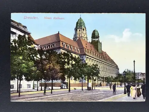 Ansichtskarte Dresden - Neues Rathaus - 1913