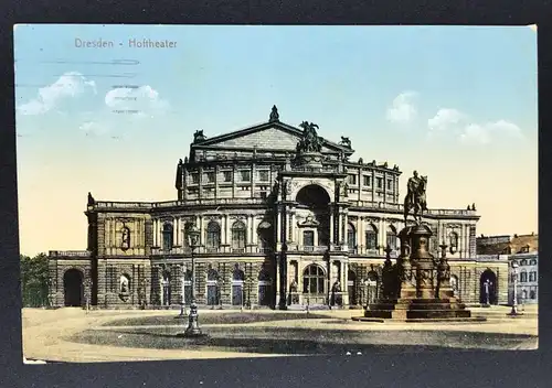 Ansichtskarte Dresden - Hoftheater 1913