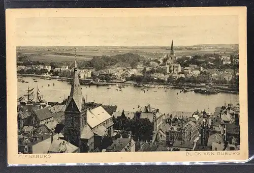 Ansichtskarte Flensburg - Blick von Duburg