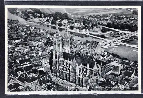Ansichtskarte Regensburg Dom - Fliegeraufnahme - 1935