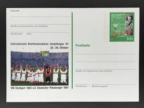 BRD Ganzsache Internationale Briefmarkenbörse Sindelfingen 1997