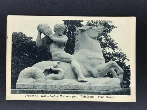 Ansichtskarte München Wittelsbacher Brunnen - linke Gruppe - 1926