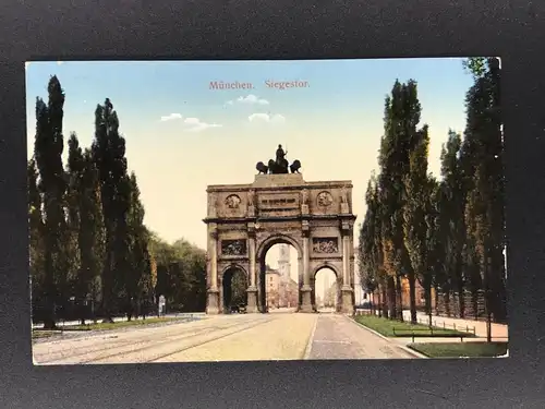 Ansichtskarte München Siegestor 1914