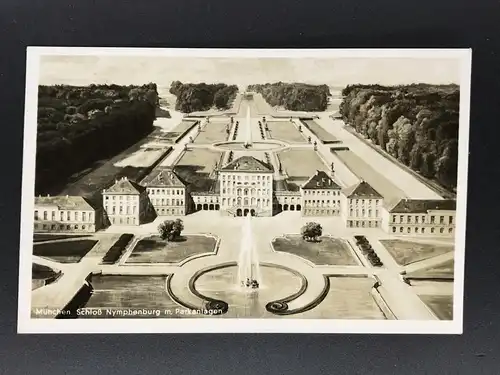 Ansichtskarte München Schloss Nymphenburg mit Parkanlagen