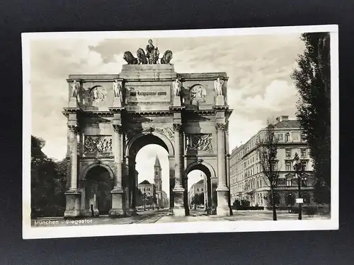 Ansichtskarte München Siegestor gelaufen