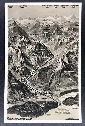 Ansichtskarte Engelberger Thal - Vierwaldstätter See