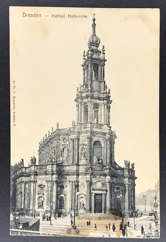 Ansichtskarte Dresden - Katholische hofkirche 1907