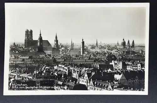Ansichtskarte München -Blick vom Deutschen Museum auf die Stadt 1928
