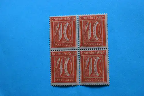 Mi 182 Freimarke Ziffer 40 Pf 1922 Block **