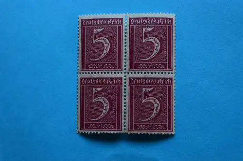 Mi 158 Freimarke Ziffer 5 Pf 1921 Block **
