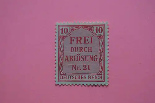 Mi 4 Frei durch Ablösung Nr. 21 10 Pf 1903 **
