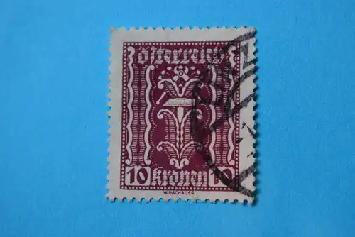 Mi 367 10 Kr 1922 gestempelt