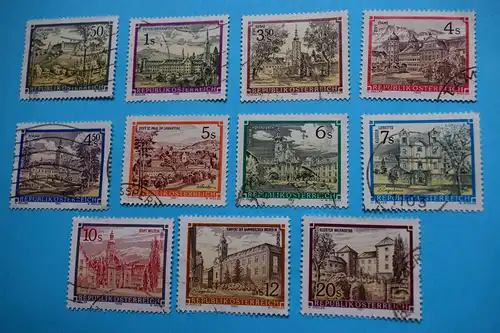 Stifte und Klöster - 11 Briefmarken 