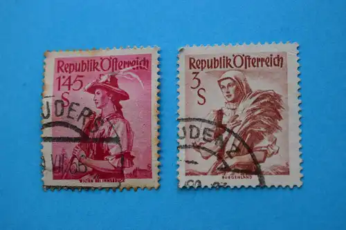 Freimarken: Trachten - Mi 915 922 gestempelt