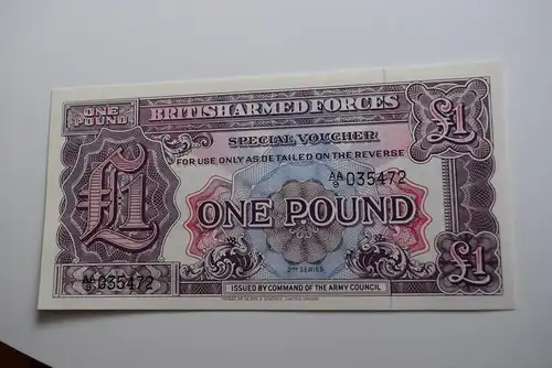 British Armed Forces Special Voucher - 1 Pound - 2nd series UNC