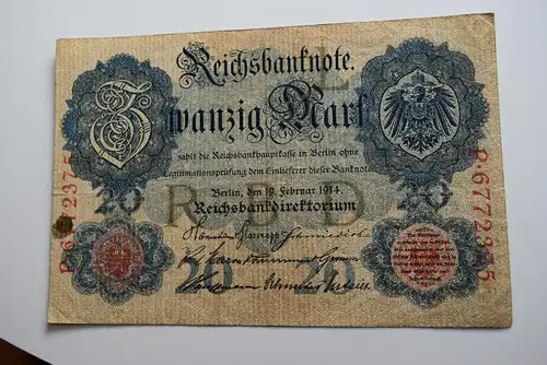 Reichsbanknote - 20 Mark 1914
