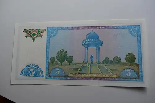 Usbekistan - 5 sum 1994 UNC