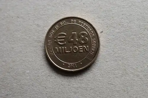 Token - Nationale Postcode Loterij 48 million Euro 2011 - Niederlande