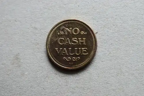 Token - No Cash Value - Adler schaut nach rechts; 23 mm; Messing; HH - USA