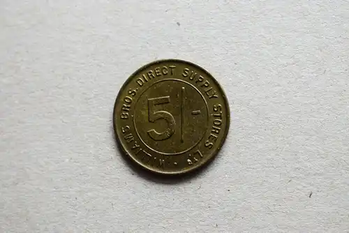 Token - 5 Shillings - Williams Bros. Direct Supply Stores Ltd - Großbritannien