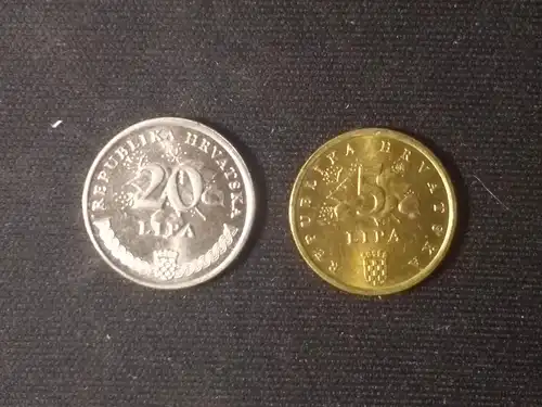 Kroatien - 5 lipa + 20 lipa 2007 gebraucht (ch007)