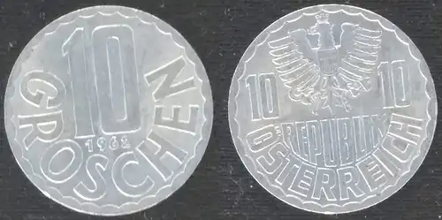 Österreich - 10 groschen 1962