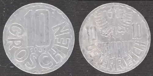 Österreich - 10 groschen 1964 