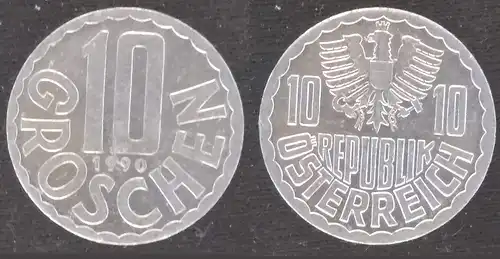 Österreich - 10 groschen 1990